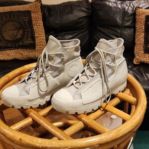 Converse High-Top Utility Sneakers in Light Gray